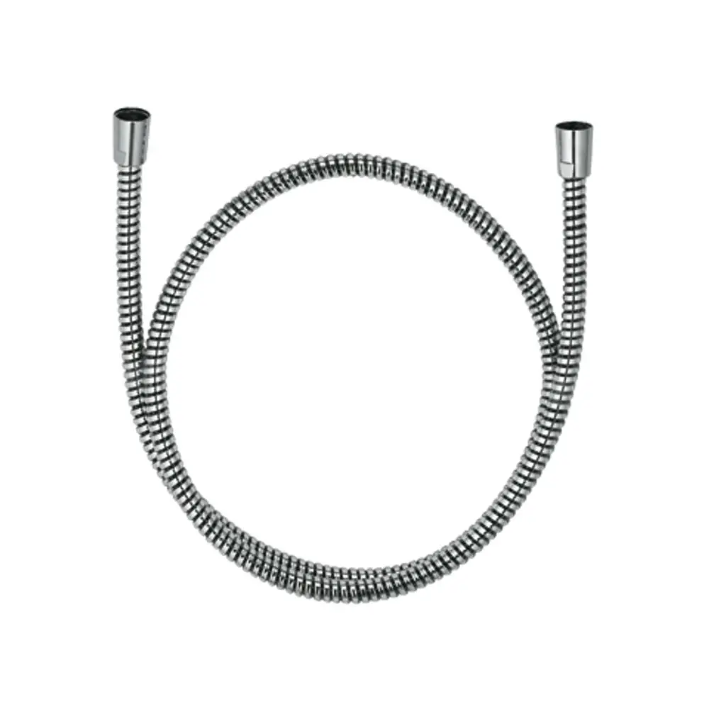 Flexibler Duschschlauch aus Metall in chromfarbener Ausführung, mit zwei offenen Enden. Produkt von Kludi, geeignet für verschiedene Duschsysteme.
